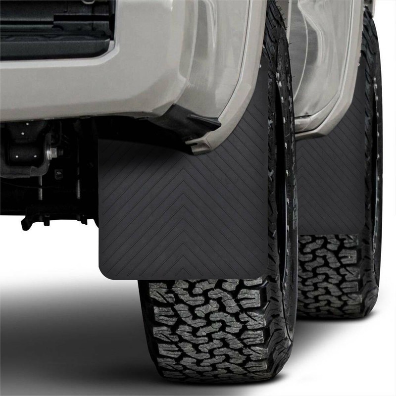38cm x 30cm x 4mm Extra large BLACK Mud Flaps With Fittings 4x4, van