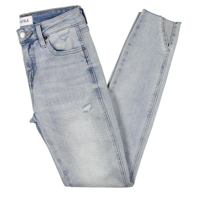 

Джинсы-скинни Pistola Womens Audrey Blue со средней посадкой из потертого денима  BHFO 5634, Light blue