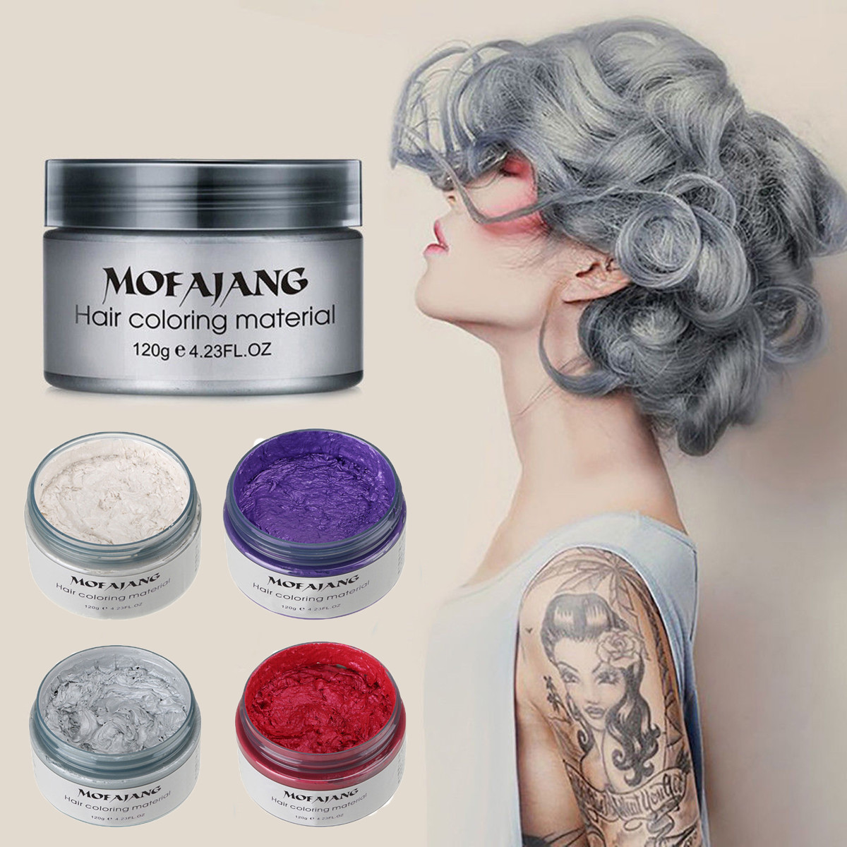 Unisex Diy Styling Hair Color Wax Mud Dye Cream Temporary Modeling