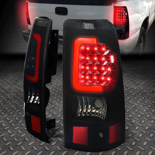 [СВЕТОДИОДНАЯ КРАСНАЯ С-ОБРАЗНАЯ ПЛАНКА]ДЛЯ 03-07 SILVERADO SIERRA ЗАДНИЙ СТОП-СИГНАЛ, ТОНИРОВАННЫЙ