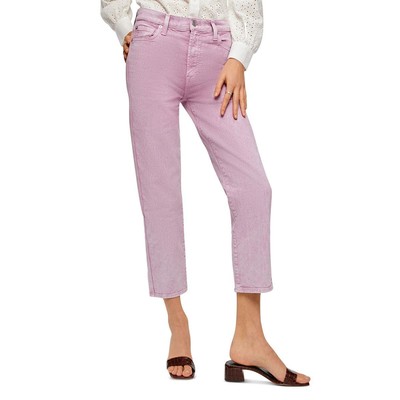 7 For All Mankind Женские розовые укороченные джинсы прямого кроя с высокой талией 31 BHFO 1223