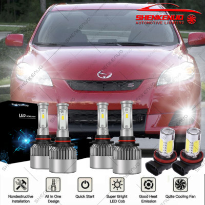 For Toyota Matrix 2009-2014 6x 9005 9006 H11 LED Headlights Fog Lamp Combo Bulbs