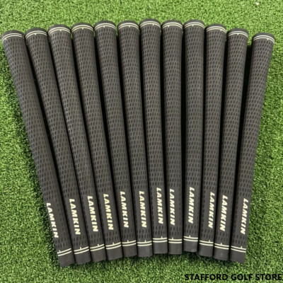 Lamkin Crossline Black Golf Club Grips Round Core  .580 / .500 - Choose Size