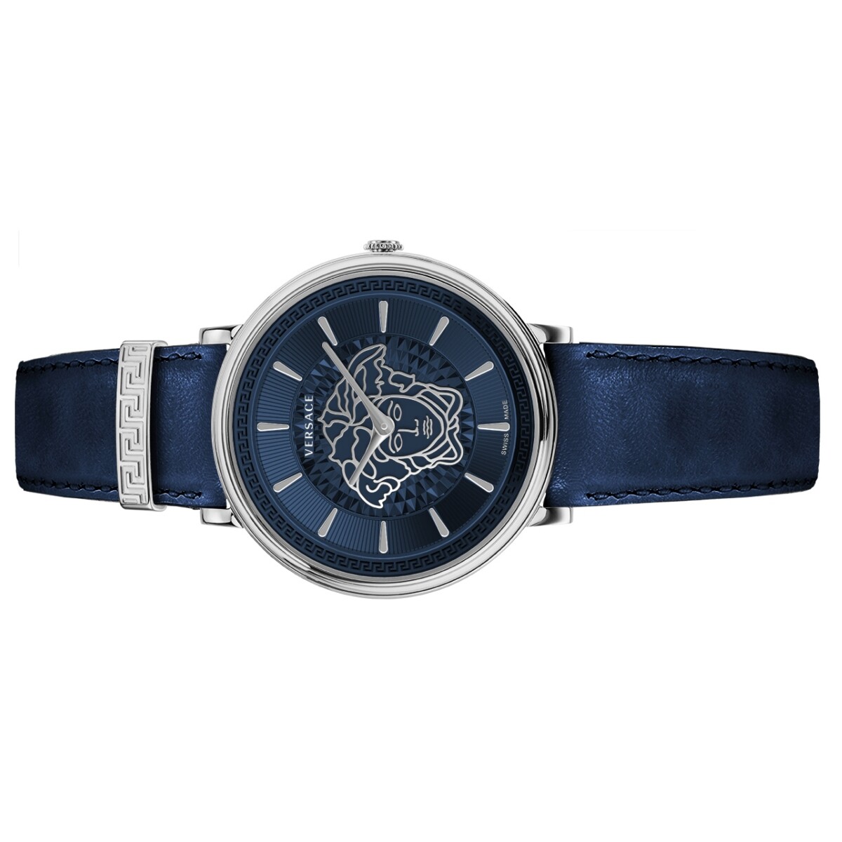 Pre-owned Versace Ladies Watch Wristwatch V-circle Ve8101619 Leather