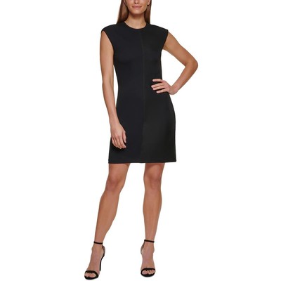 

Женское черное вязаное мини-платье-футляр DKNY  BHFO 5513, Черный
