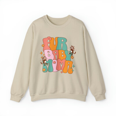 Retro Fur Baby Moma Sweatshirt, Cat Mom Shirt, Cat Mom Shirt, Cat Mom Shirt