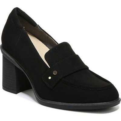 Женская обувь Dr. Scholls, черные мокасины на высоком среднем каблуке 7 (B,M) BHFO 3746