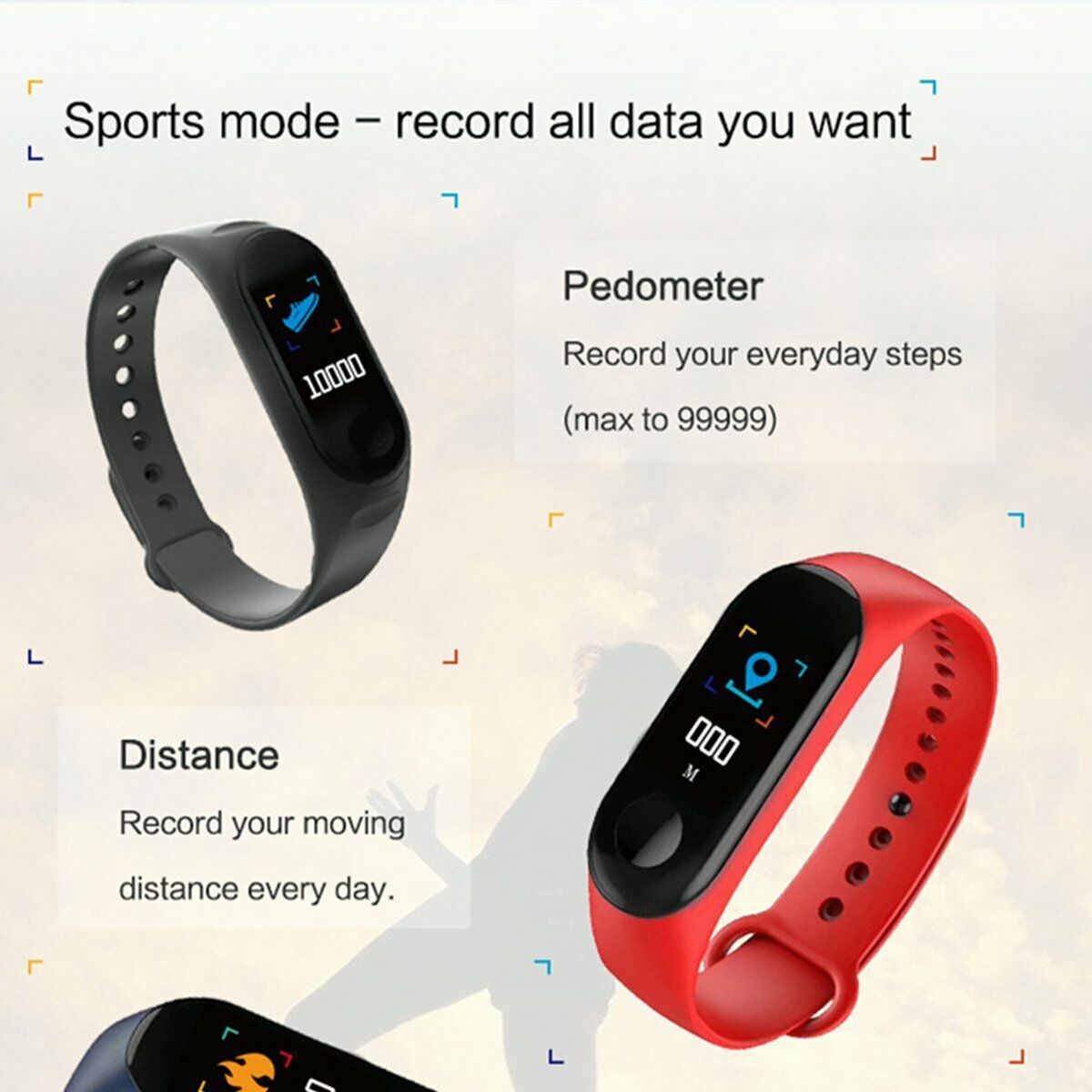 M3 Smart Band Watch Bracelet Fitness Activity Tracker Sport Wristbands Watches | eBay