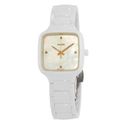 Женские часы Rado True Quartz с бриллиантовым белым циферблатом MOP R27072902
