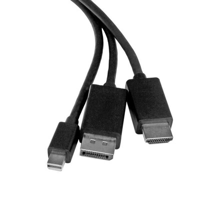 StarTech.com 2m 6 ft HDMI DisplayPort or Mini DisplayPort to HDMI Converter C...