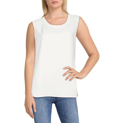 Anne Klein Womens Ivory Scoop Neck Camisole Tank Shell Top XL BHFO 0787