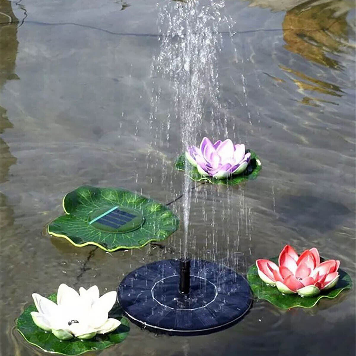 Solar Power Fountain Submersible Floating Water Pump Bird Bath Pond Garden Pool