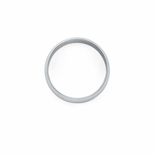 Pre-owned Td Collections 14k White Gold 3mm Plain Regular Fit Classic Light Dome Wedding Band