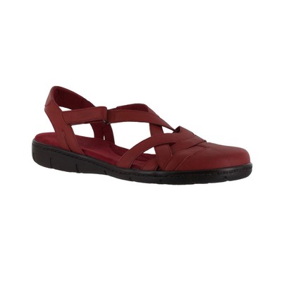 

Женские красные сандалии на плоской подошве Easy Street Garrett, ширина 9 (C, D, W) BHFO 9736, Красный