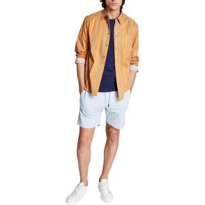 

А теперь эта мужская полосатая рубашка обычного кроя на пуговицах с воротником BHFO 0252, PA5007P3098