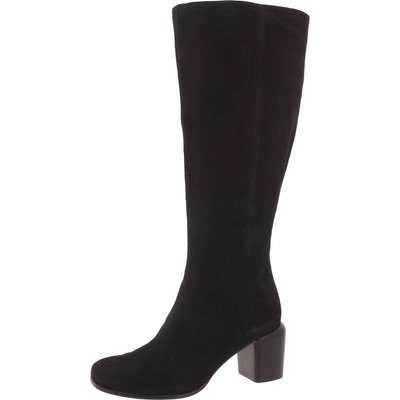 Черные замшевые сапоги до колена Vince Womens Maggie 8.5 Medium (B,M) BHFO 1169