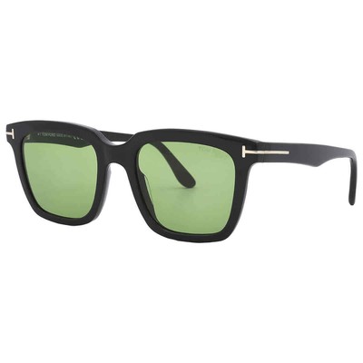 Pre-owned Tom Ford Marco Green Square Men's Sunglasses Ft0646 01n 53 Ft0646 01n 53