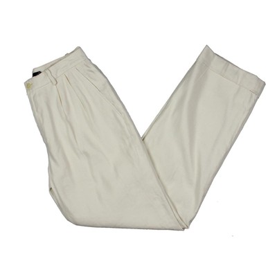 

Lauren Ralph Lauren Женские льняные плиссированные широкие брюки в полный рост BHFO 7022, Winter cream, 200861958001