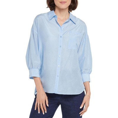 

NYDJ Женская рубашка с воротником и рукавами на пуговицах BHFO 7314, Clear sky