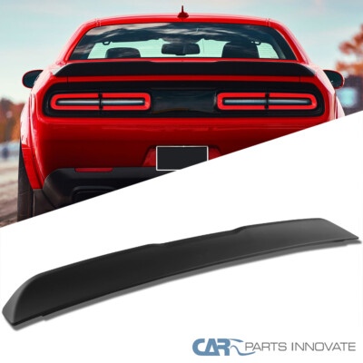 Fits Dodge 08-17 Challenger SRT Hellcat Matte Black ABS Rear Trunk Spoiler Wing