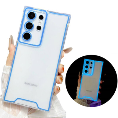 Luminous Phone Case Clear Soft TPU Cover for Samsung S24 Ultra S23 Plus S22 S21