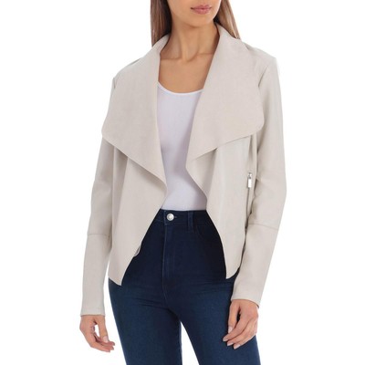 

Bagatelle Womens Taupe Fall Faux Leather Motorcycle Jacket Outerwear  BHFO 4273, Eggshell