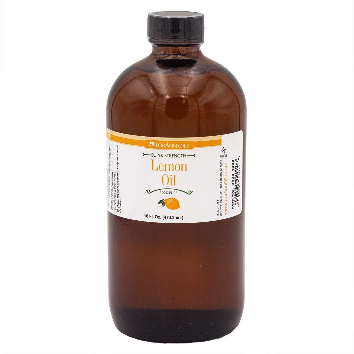 LorAnn Lemon Oil Super Strength Natural Flavor 16oz Glass Bottle Pure Food Grade