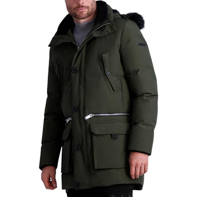 Карл Лагерфельд Париж, мужское зеленое пуховое теплое пальто-парка, верхняя одежда, S BHFO 1998