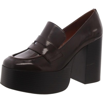 Женские мокасины Madden Girl Cherilyn коричневого цвета на платформе и каблуке 5 см (B,M) BHFO 4791
