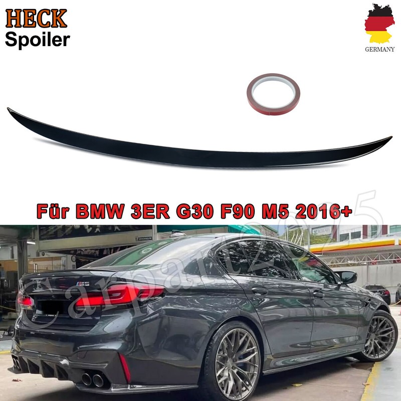 FÃ¼R Bmw 5er G30 Limo F90 Heckspoiler Glanz Schwarz Lackiert M5 Optik HeckflÃ¼Gel