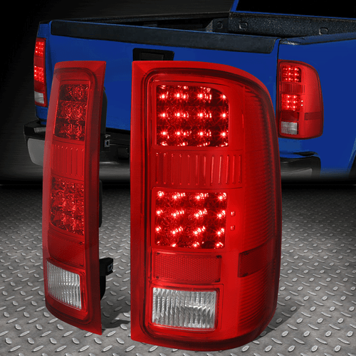 [ПОЛНЫЙ СВЕТОДИОД]ДЛЯ 07-14 GMC SIERRA 1500 2500HD 3500HD ЗАДНИЙ ФОНАРЬ СТОП-СИГНАЛЫ КРАСНЫЙ