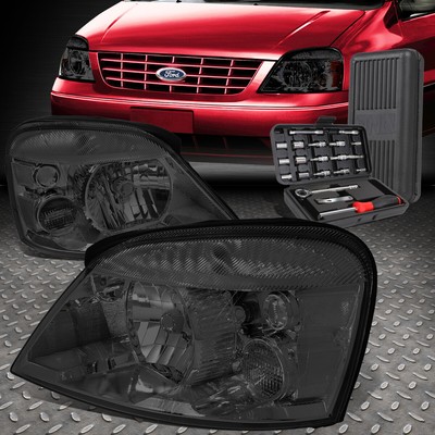 ДЛЯ 04-07 FORD FREESTAR ДЫМЧАТЫЙ КОРПУС ПРОЗРАЧНЫХ ФАР SDIE + НАБОР ИНСТРУМЕНТОВ