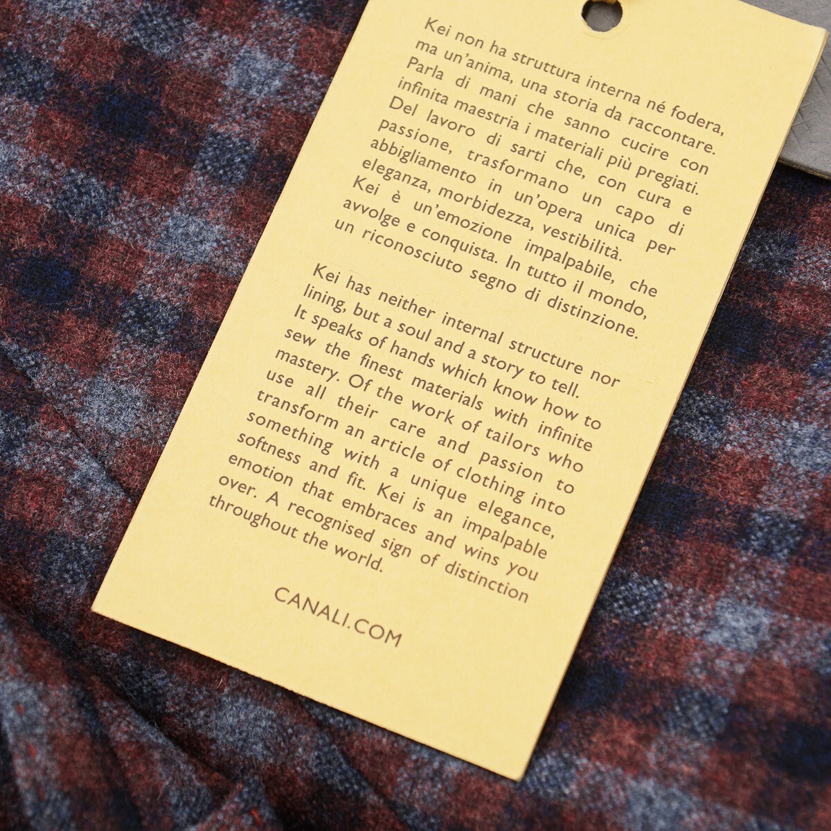 Pre-owned Canali 'kei' Rust-navy-gray Check Soft Flannel Wool Sport Coat 40r (eu 50) In Orange