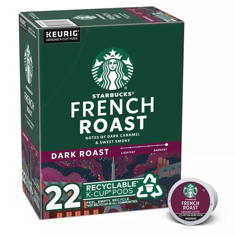 Starbucks Dark Roast K-Cup Coffee Pods French Roast for Keurig Brewers (22 / 44)