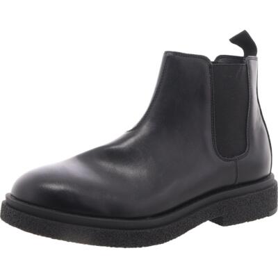 Abound Womens Black Faux Leather Pull on Chelsea Boots 8 Medium (B,M) BHFO 5159