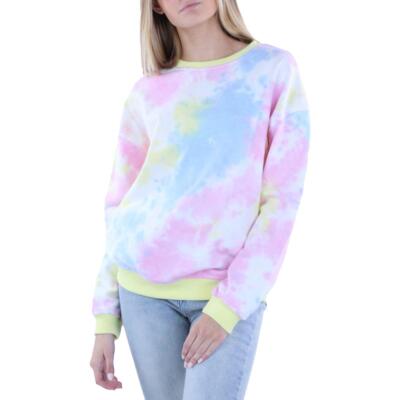 

Женский хлопковый свитшот Aqua с круглым вырезом и принтом тай-дай BHFO 4651, Multi