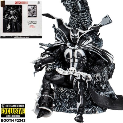 Spawn with Throne Sketch Edition Gold Label 7-Inch Scale Action Figure EE Ex.