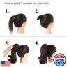 CJL HAIR Short Claw Clip Bonde Ponytail Hair Extension Drawstring Fake Hairpiece Curly Synthetic Faux Jaw Updo Wavy Pony Tails 12