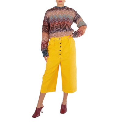 Pre-owned Loewe Yellow Contrast Stitch Culottes
