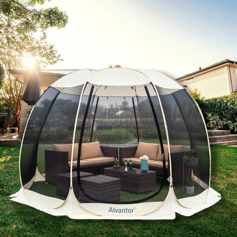 Alvantor Screen House Room Camping Tent Outdoor Canopy Pop up Sun Shade 10'x10'