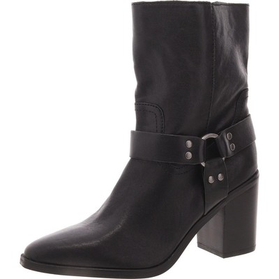 Steve Madden Womens Black Leather 1 Ankle Boots 7 Medium (B,M) BHFO 3905
