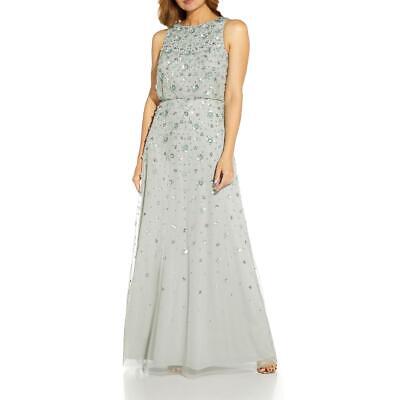 Adrianna Papell Женское блузонное платье без рукавов с цветочным принтом и бисером, с лямкой на бретельках