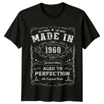 Made In 1960 Mens T Shirt 66th Birthday Gift Vintage sixty-six Year Old -b