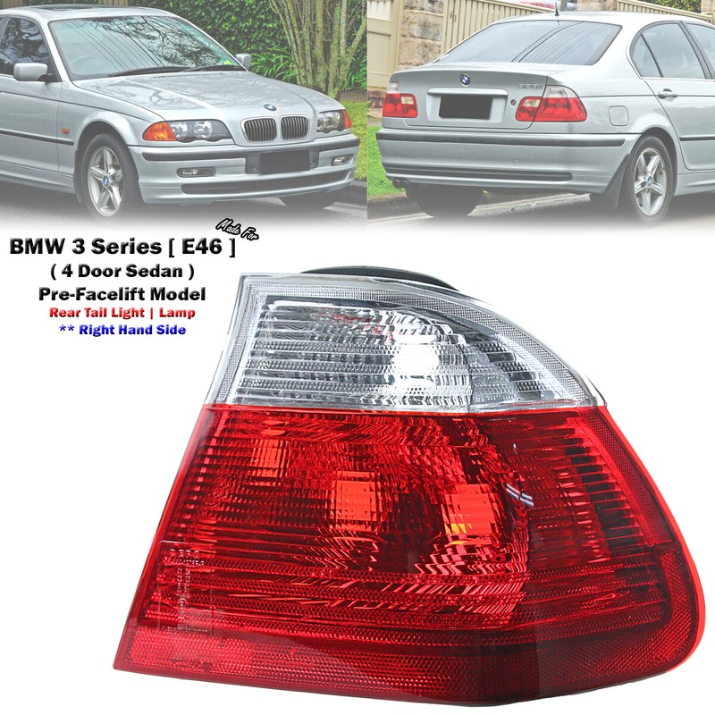 Rear Right Red&White Tail Light For BMW E46 318i 320i 323i 325i 4DR 1998-01