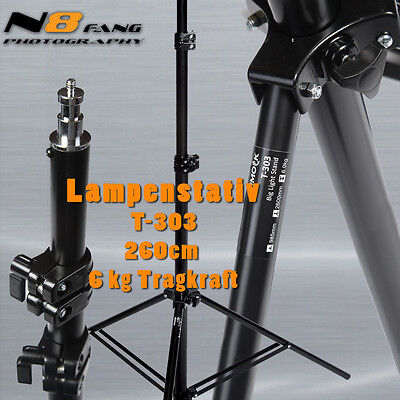 PROFI Fotostudio Lampenstativ T303 Stativ für Blitze & Lampen bis zu 260cm