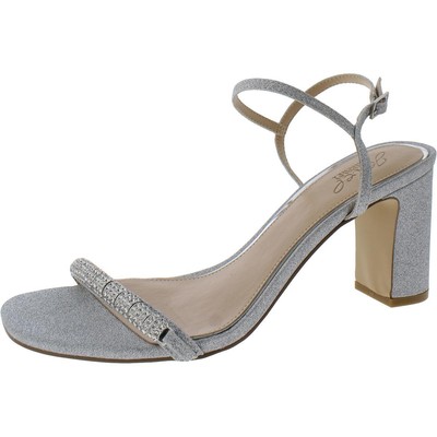 Женские туфли на серебристом каблуке Jewel Badgley Mischka 9.5 Medium (B,M) BHFO 7138
