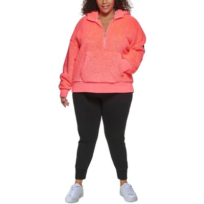 

Женский розовый свитшот на молнии спереди Calvin Klein Performance Top Plus  BHFO 1733, Bright pink