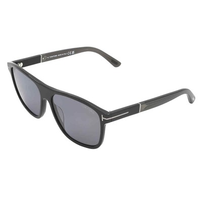 Pre-owned Tom Ford Frances Polarized Smoke Square Men's Sunglasses Ft1081-n 01d 58 In Gray
