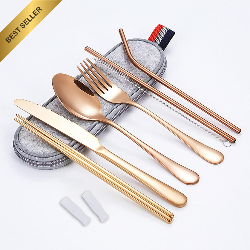 Cutlery Set, Portable Flatware Set, Travel Camping 304 Stainless Steel Portable