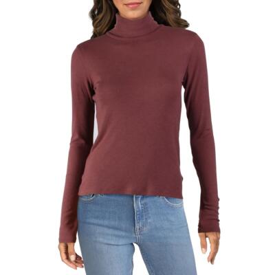 

Альтернативная женская розовая эластичная водолазка в рубчик  BHFO 7626, Autumn red